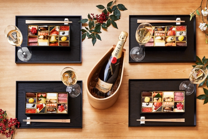シャンパンとおせちで楽しむ新年♪「モエ アンペリアル」×「北大路 板前手作りおせち」数量限定販売