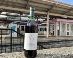 【限定130本】日本で唯一駅ホームの葡萄園から生まれる「塩尻駅メルロ2025」リニューアルして発売